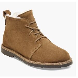 Birkenstock Uppsala Mid Lace-Up Shearling Suede Boots Tan Brown Womens 41 L10 M8